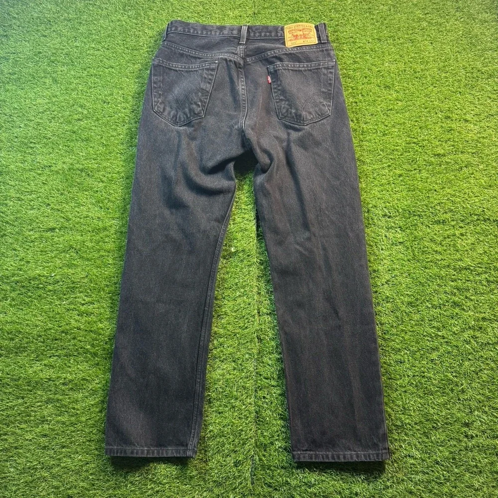 Vintage Levi's 505 Jeans Mens 34x32 (Fits 33x31) Black Y2K Grunge Baggy Goth Emo